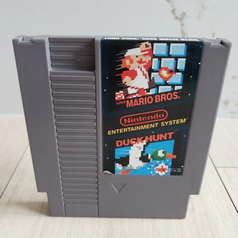 Nintendo NES Games Bundle Super Mario Bros Duck Hunt Operation Wolf Gray Retro